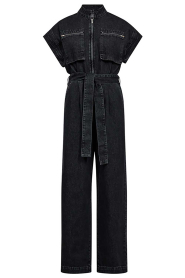 Co'Couture |  Denim non-stretch jumpsuit Pancy | black | Picture 1
