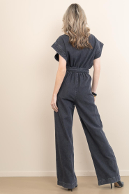 Co'Couture |  Denim non-stretch jumpsuit Pancy | black | Picture 8