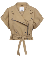 Co'Couture |  Jacket with belt Kesha | camel | Picture 1