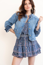 Co'Couture :  Two tone denim jacket Bilbao | blue - img6
