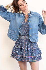 Co'Couture :  Two tone denim jacket Bilbao | blue - img7