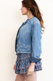 Co'Couture :  Two tone denim jacket Bilbao | blue - img8