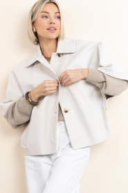 STUDIO AR |  Soft leather cape/jacket Clara | natural | Picture 2