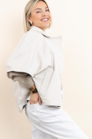 STUDIO AR |  Soft leather cape/jacket Clara | natural | Picture 5