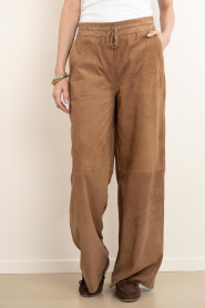STUDIO AR |  Suede wide leg pants Nadia | camel | Picture 5