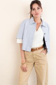 STUDIO AR :  Soft sweater with V-neck Sissy | natural - img2