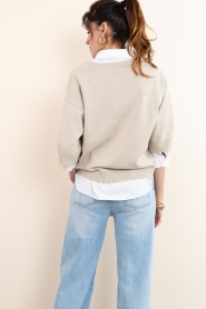 STUDIO AR |  Soft sweater with V-neck Sissy | beige | Picture 7