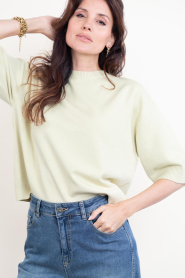 STUDIO AR |  Soft viscose sweater Isidre | green | Picture 2