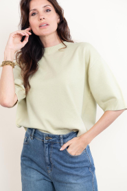 STUDIO AR |  Soft viscose sweater Isidre | green | Picture 5