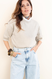 STUDIO AR |  Soft viscose sweater Isidre | beige | Picture 6