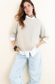 STUDIO AR |  Soft viscose sweater Isidre | beige | Picture 4