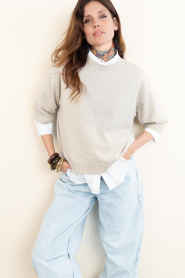 STUDIO AR |  Soft viscose sweater Isidre | beige | Picture 5