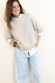 STUDIO AR |  Soft viscose sweater Isidre | beige | Picture 2