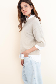 STUDIO AR |  Soft viscose sweater Isidre | beige | Picture 7