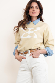 STUDIO AR |  Soft sweater with logo Isidre  | yellow | Picture 6