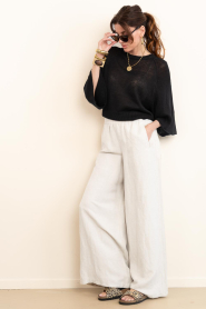 STUDIO AR |  Linen sweater Marisol | black | Picture 3