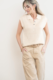 STUDIO AR :  Linen sleeveless top Paloma | yellow - img5