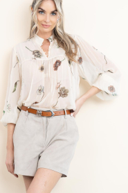 STUDIO AR :  Suede short Sofie | taupe - img7