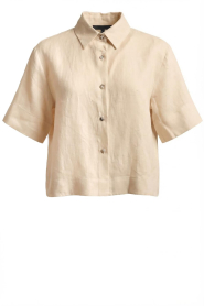 Greek Archaic Kori |  Linen boxy blouse Bibi | natural | Picture 1