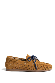 Posa |  Suède perforated loafer Lola | camel