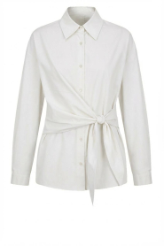 Club L'avenir |  Blouse with tied detail Seliy | natural