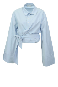 Club L'avenir |  Wrap blouse Macy | blue | Picture 1