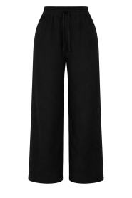 Club L'avenir |  Linen viscose mix trousers Zadar | black | Picture 1