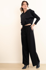 Club L'avenir |  Wide leg joggers Lelea | black | Picture 2