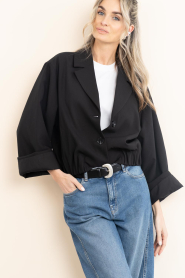 Club L'avenir |  Cropped blazer Veya | black | Picture 6