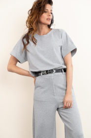 Club L'avenir |  Cropped T-shirt Mary | grey | Picture 4