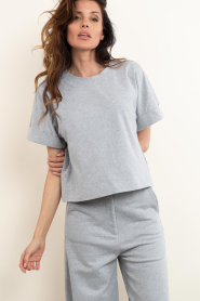 Club L'avenir |  Cropped T-shirt Mary | grey | Picture 6