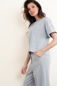 Club L'avenir |  Cropped T-shirt Mary | grey | Picture 8