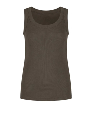 Club L'avenir |  Stretch basic top Juniper | brown | Picture 1