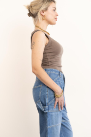 Club L'avenir |  Stretch basic top Juniper | brown | Picture 5