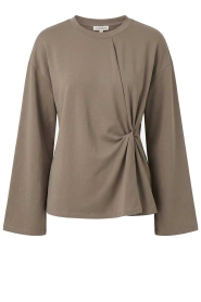 Club L'avenir |  Top with tied detail Meli | taupe | Picture 1