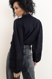 Second Female :  Embroidery blouse Camil | black - img9