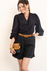 Second Female |  Embroidery blouse Camil | black | Picture 2