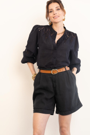 Second Female |  Embroidery blouse Camil | black | Picture 4