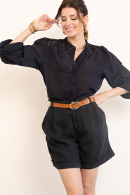 Second Female |  Embroidery blouse Camil | black | Picture 7