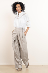 Second Female :  Blouse with openwork details Indy | natural - img3