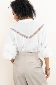 Second Female :  Blouse with openwork details Indy | natural - img8