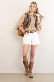 Second Female :  Chiffon top Tundra | beige - img3