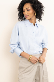 Second Female |  Tailored blouse Nura | blue | Picture 2