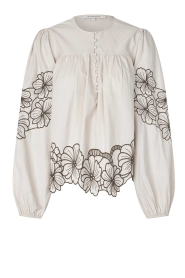 Second Female |  Blouse with embroidery Elinor | beige | Picture 1