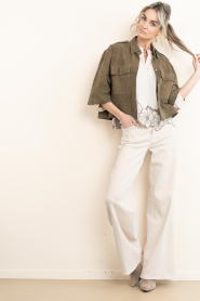 Second Female |  Blouse with embroidery Elinor | beige | Picture 4