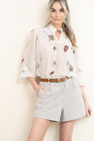 Second Female |  Chiffon blouse with print Florala | natural | Picture 2