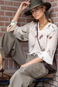 Second Female |  Chiffon blouse with print Florala | natural | Picture 2