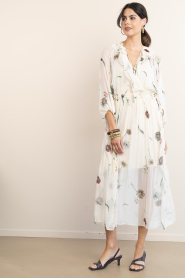 Second Female |  Chiffon dress with print Florala | natural | Picture 3