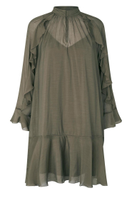 Second Female |  Chiffon mini dress Naje | dark green | Picture 1