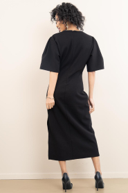 Second Female |  Stretch dress with smocked detail Liana | black | Picture 6